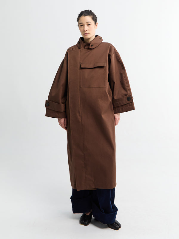 Stoy Water Resistant Coat In Dusty Brown