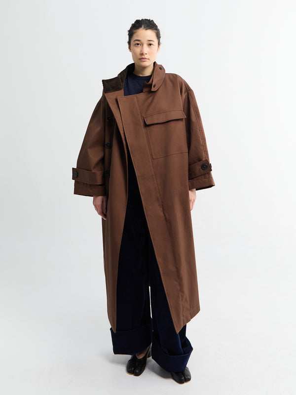 stoy Water Resistant Coat in Dusty Brown
