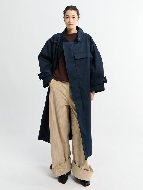 Stoy Water Resistant Coat In Navy