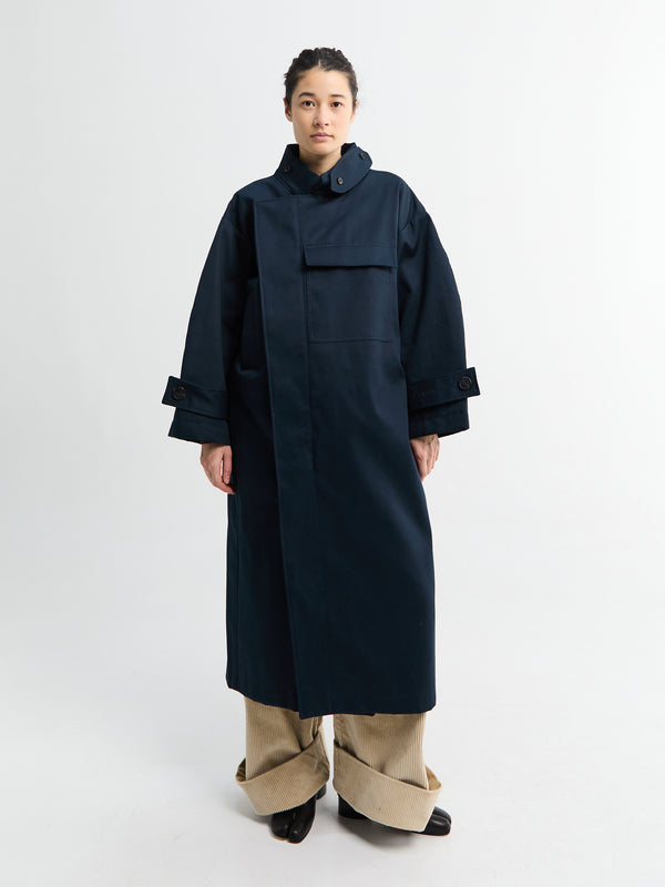 stoy Water Resistant Coat in Navy