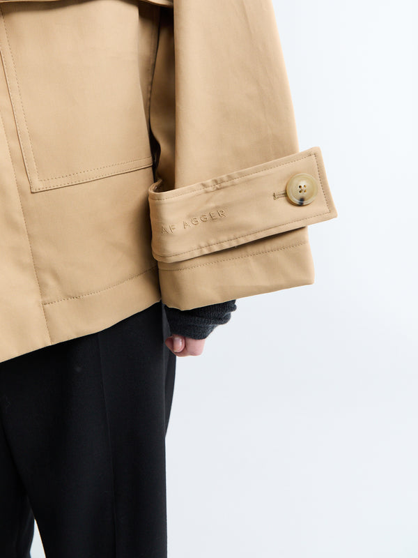 Stoy Water Resistant Jacket In Beige