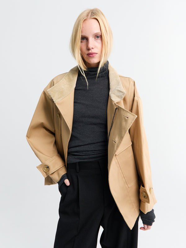 stoy Water Resistant Jacket in Beige
