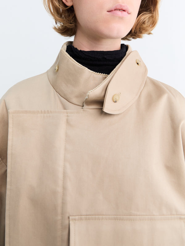 Stoy Water Resistant Jacket In Cool Beige