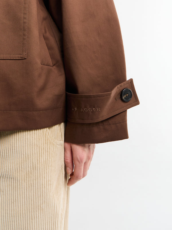 Stoy Water Resistant Jacket In Dusty Brown