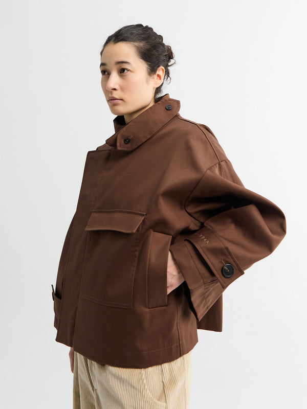 Stoy Water Resistant Jacket In Dusty Brown