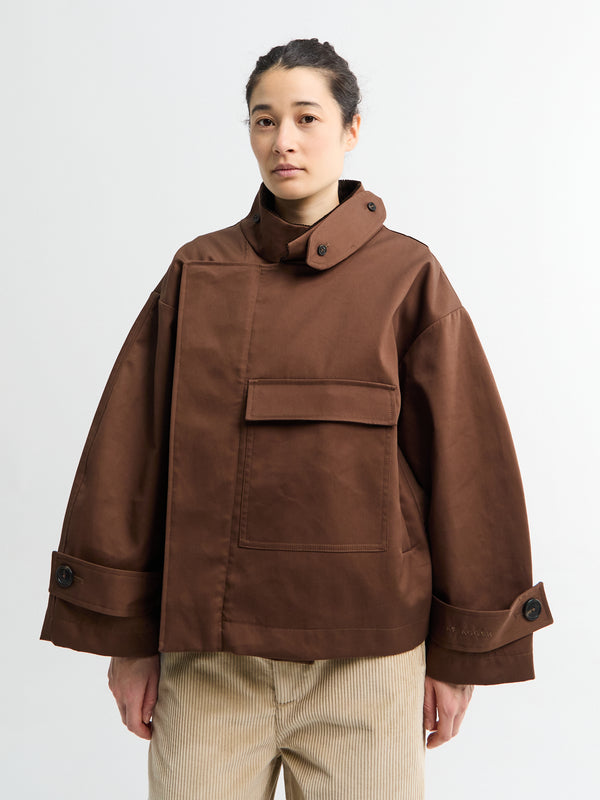stoy Water Resistant Jacket in Dusty Brown