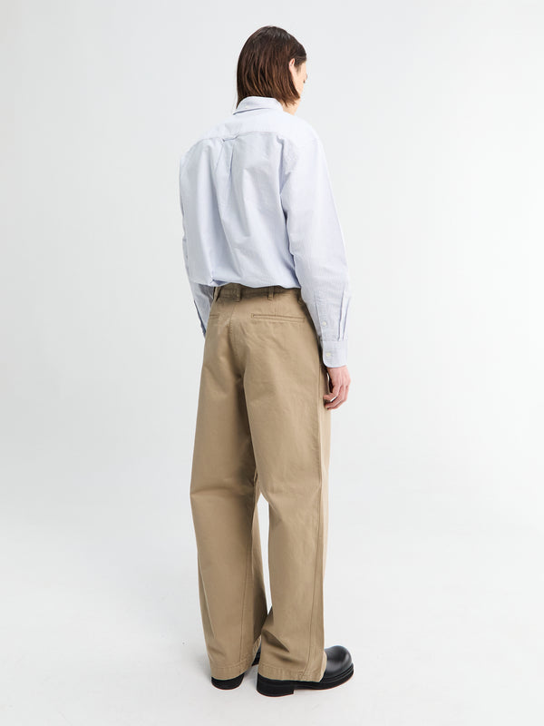 Stoy Wide Twist Chino In Khaki