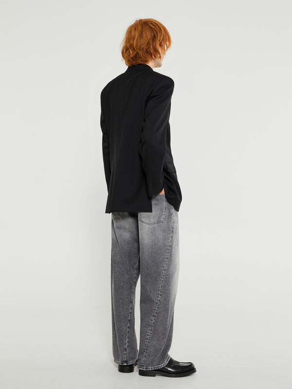 Stoy Wide Twist Jeans In Black Stone