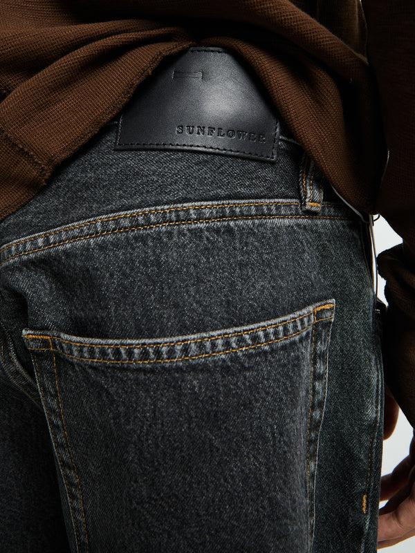 Stoy Wide Twist Jeans In Black Stone