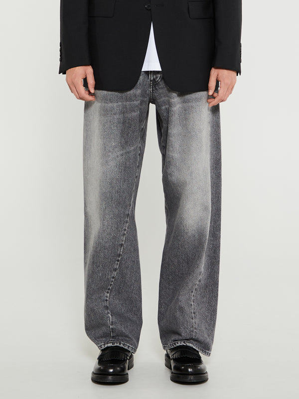 stoy Wide Twist Jeans in Black Stone