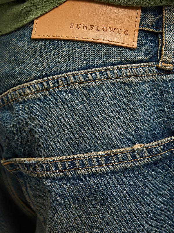 Stoy Wide Twist Jeans In Dirty Blue