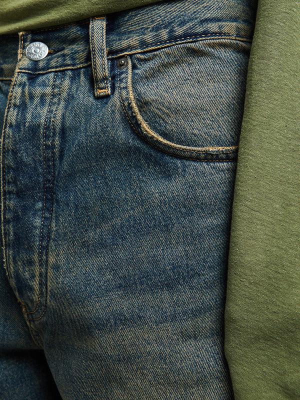 Stoy Wide Twist Jeans In Dirty Blue