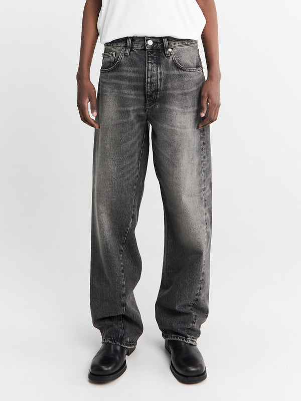 stoy Wide Twist Jeans in New Black Worn
