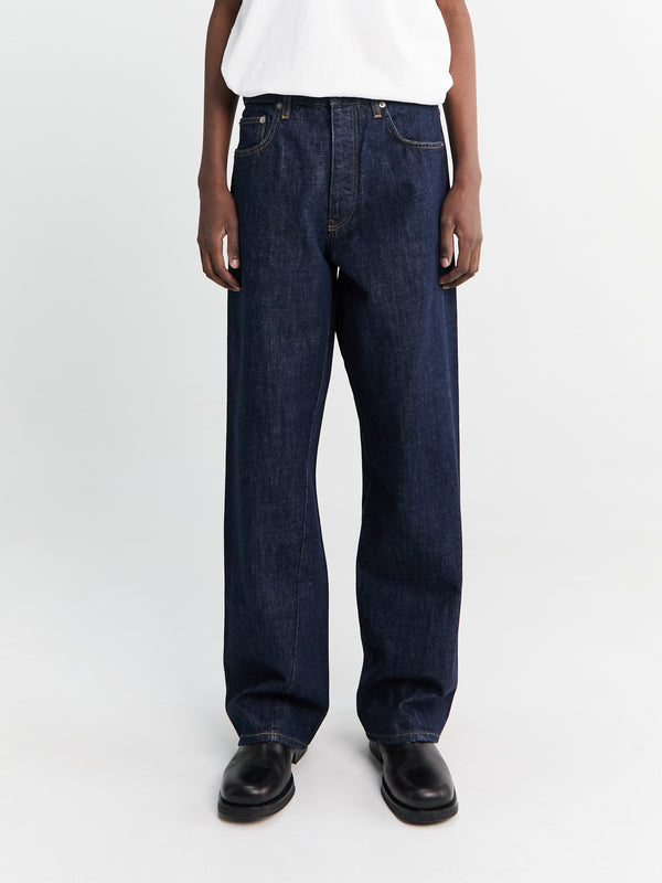 Stoy Wide Twist Jeans In Simple Rinse Blue