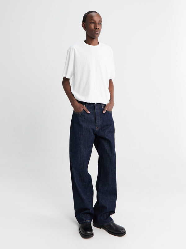 stoy Wide Twist Jeans in Simple Rinse Blue