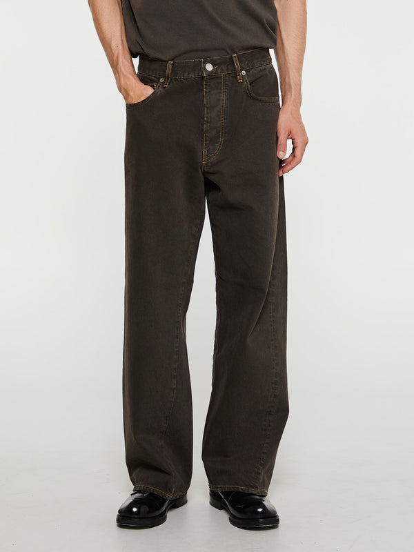 stoy Wide Twist Jeans in Vintage Brown