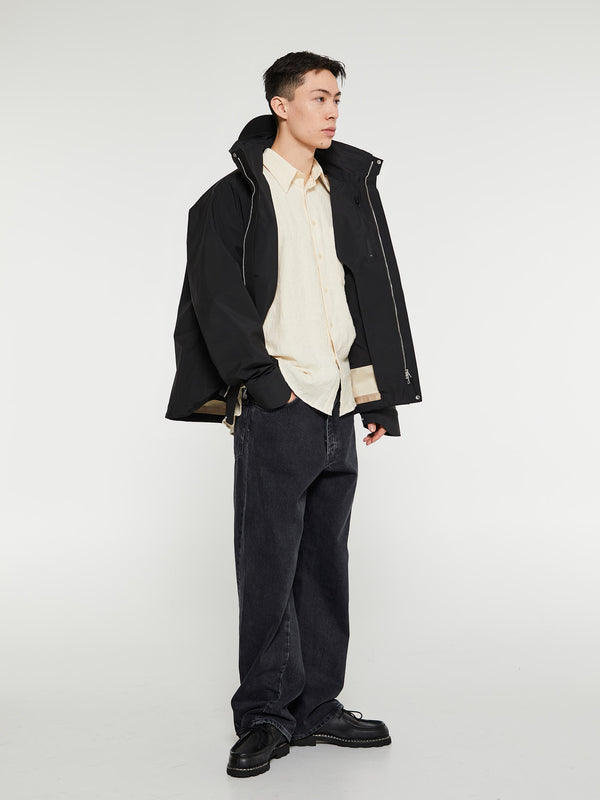 Stoy Wide Twist Jeans In Washed Black