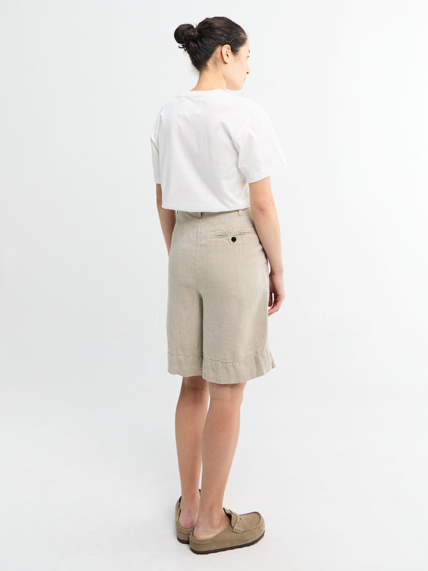 Stoy Willy Shorts Heavy Linen In Pure Natural