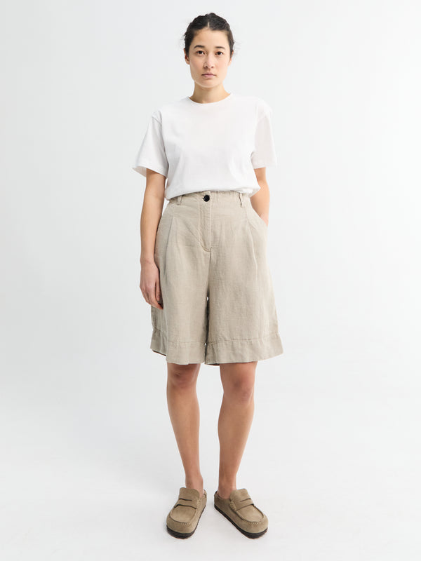 stoy Willy Shorts Heavy Linen in Pure Natural