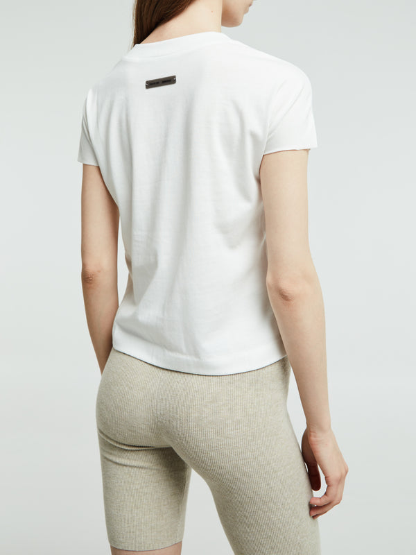 Stoy Women's Cap Sleeve Tee In Bright White