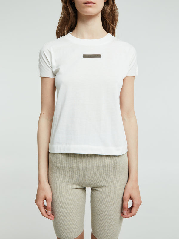 stoy Women's Cap Sleeve Tee in Bright White