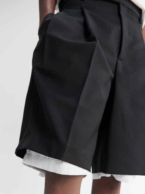 Stoy Wool Short In Black