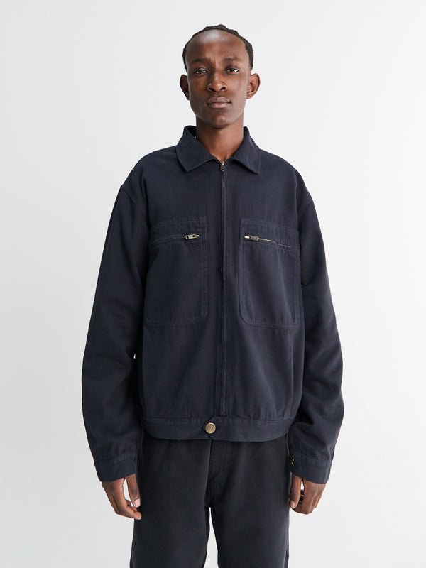 stoy Worker Jacket in Black