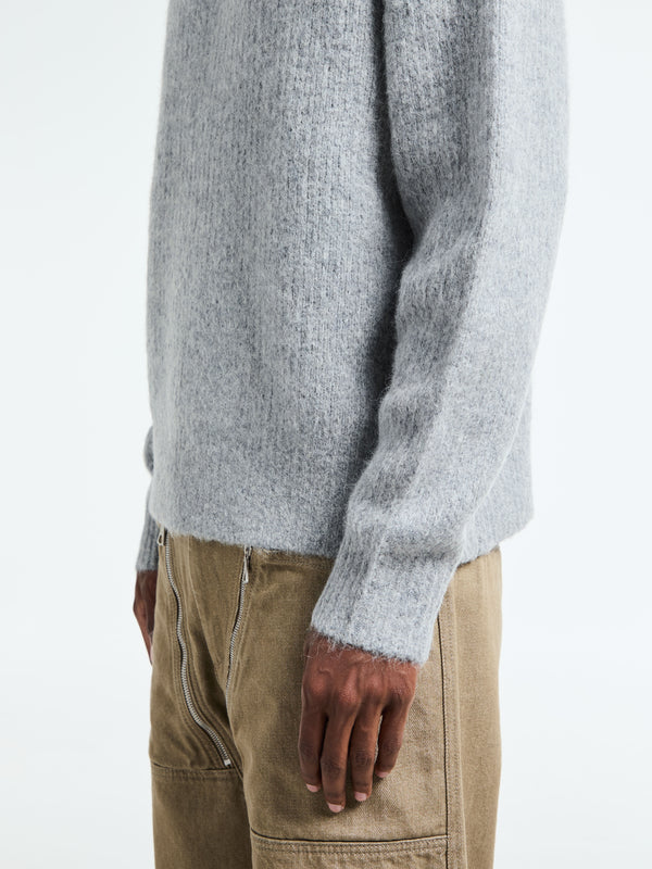 Stoy Yak Sweater In Grey Melange