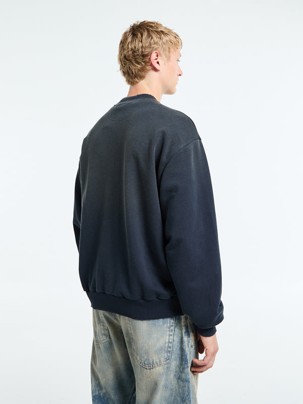 Stoy Zip Sweater Logo In Black