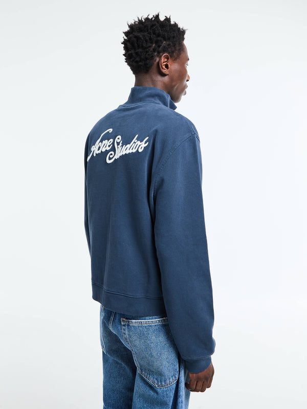Stoy Zip-up Sweatshirt In Deep Blue