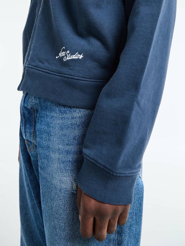 Stoy Zip-up Sweatshirt In Deep Blue