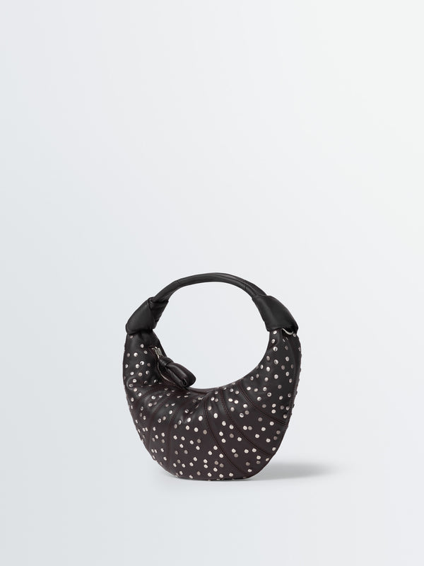 Stoy Studs Dots Mini Fortune Croissant Bi Galva In Dark Chocolate