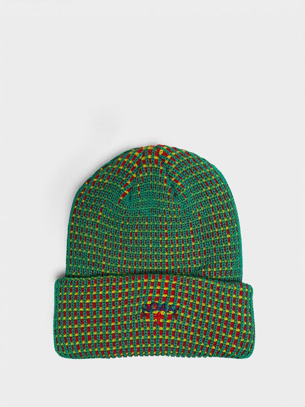 stoy Tri-Color Beanie in Tri-Color Green/Yellow/Red