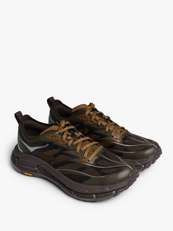 Stoy U Mafate Speed 4 Lite Sneakers In Tree Bark And Cast Iron