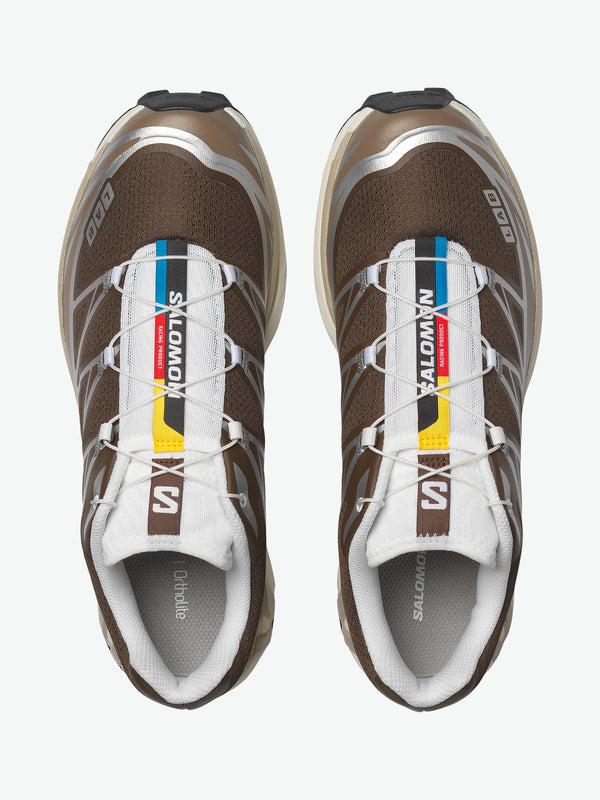 Stoy XT-6 Sneakers In Earth Brown Walnut And Silver