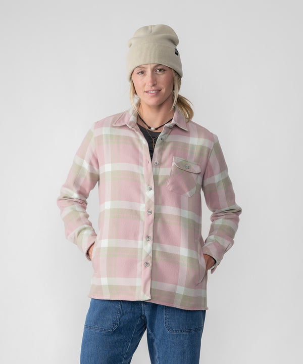 Strafe Outerwear W's Mountain Time Flannel Dusty Rose