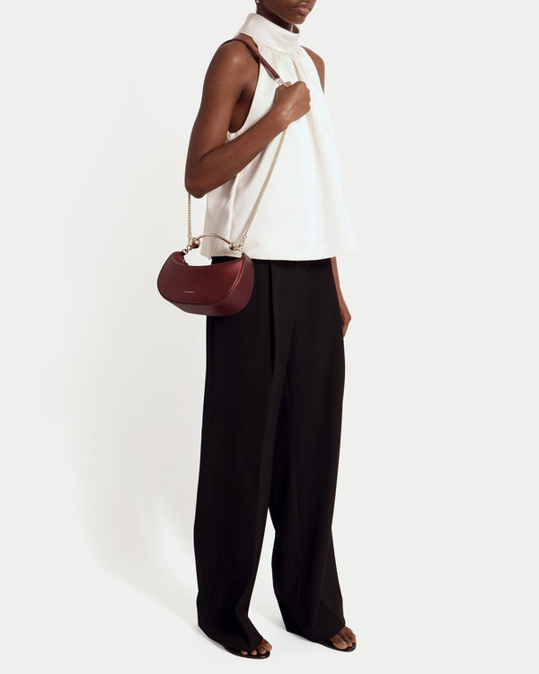 strawberry Crescent Moon Mini - Oxblood Metallic Foil