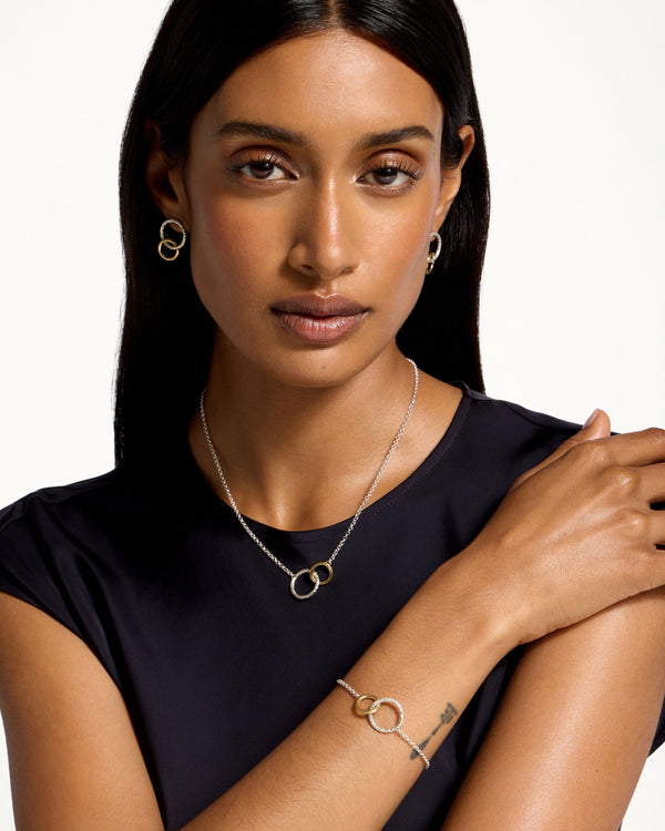 Strawberry Halo Earrings - Sterling Silver/24 Carat Gold Gilded