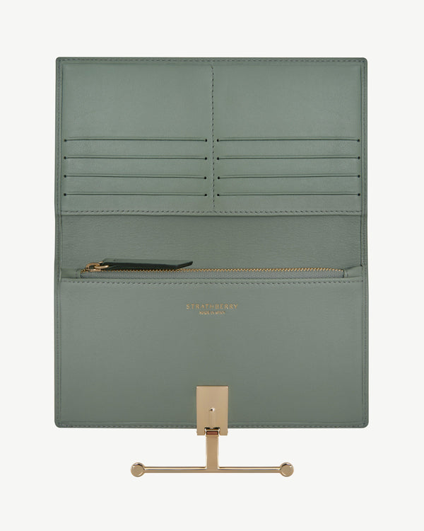 Strawberry Large Melville Street Wallet - Library Green