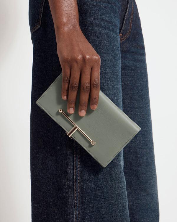 strawberry Large Melville Street Wallet - Library Green