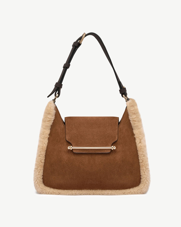 Strawberry Multrees Hobo - Tan/Sand/Espresso With Suede/Shearling