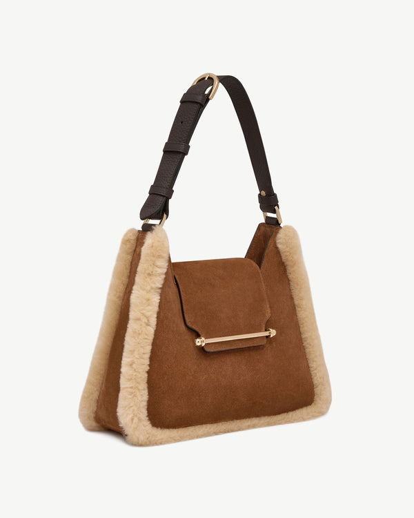 Strawberry Multrees Hobo - Tan/Sand/Espresso With Suede/Shearling