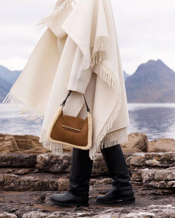 strawberry Multrees Hobo - Tan/Sand/Espresso with Suede/Shearling