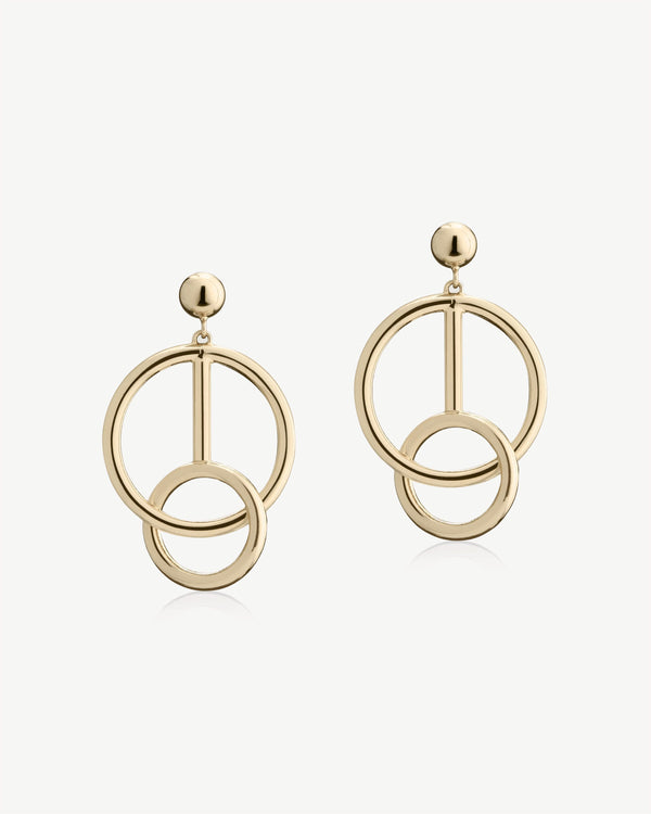 Strawberry Music Bar Hoop Earrings - 22 Carat Gold Gilded