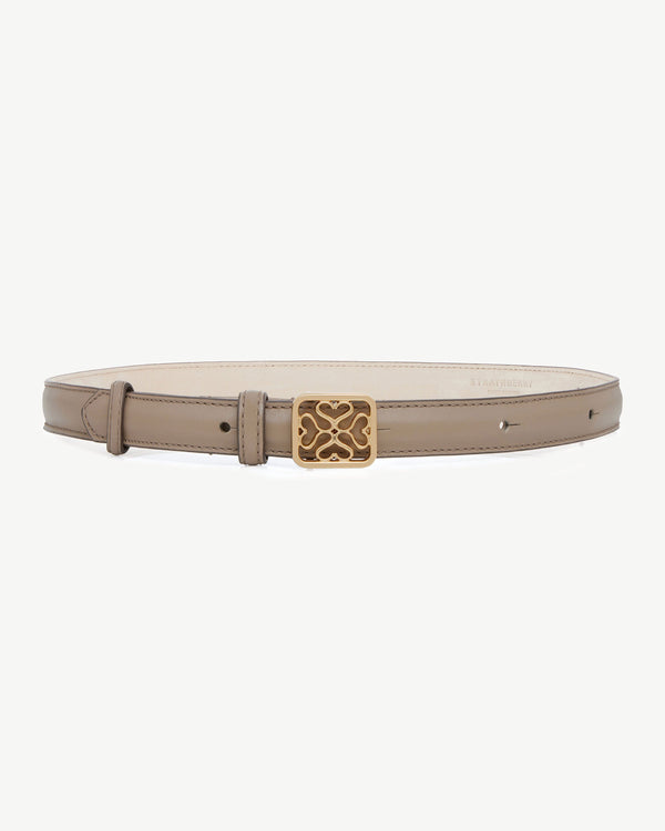 Strawberry Strathberry Monogram Thin Buckle Belt - Macadamia