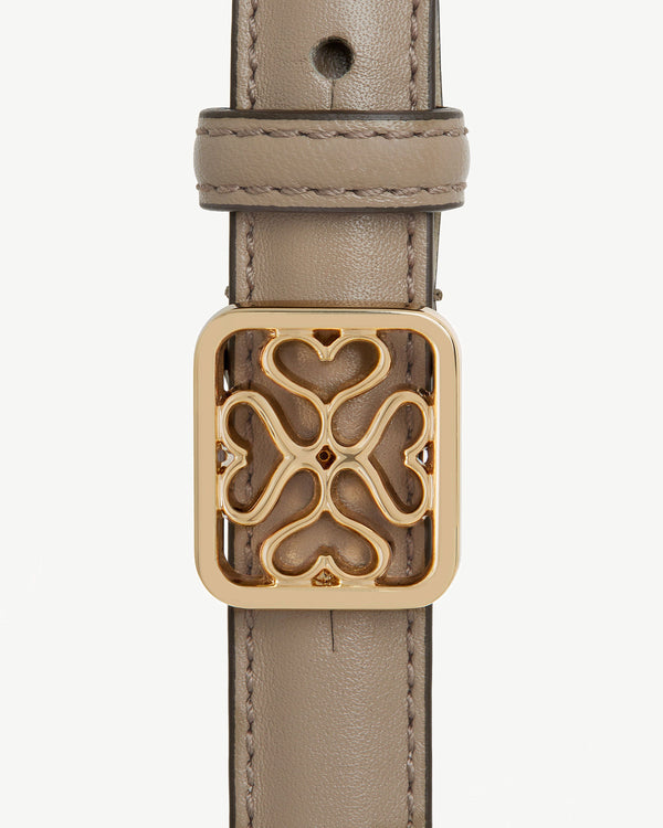 Strawberry Strathberry Monogram Thin Buckle Belt - Macadamia