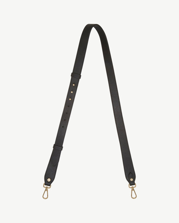 Strawberry Adjustable Leather Strap - Black