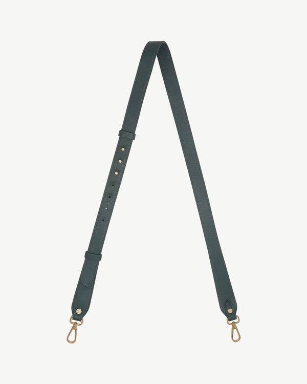 Strawberry Adjustable Leather Strap - Bottle Green