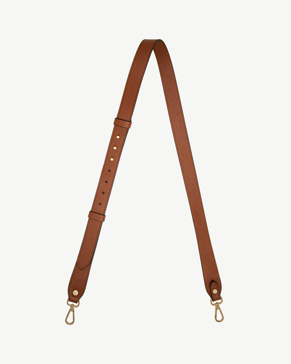 Strawberry Adjustable Leather Strap - Chestnut