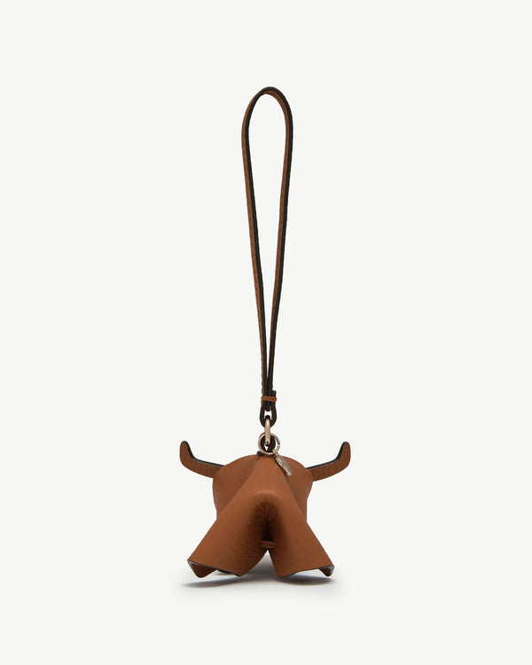 Strawberry Bag Charm - Highland Cow Tan
